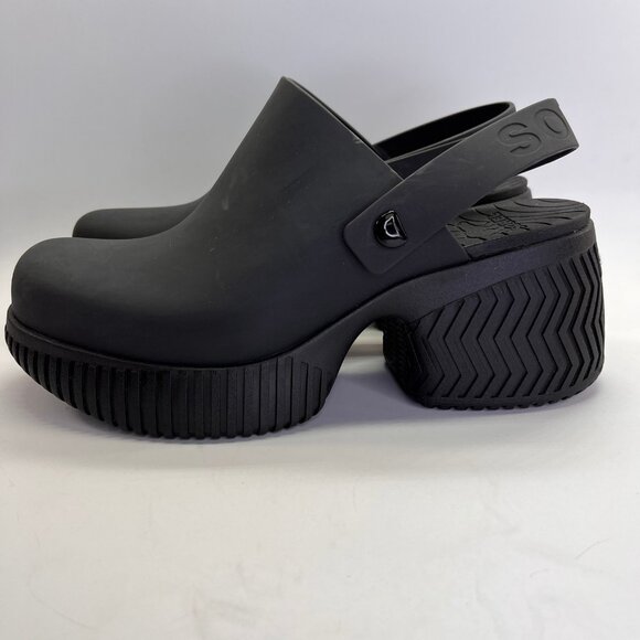 Sorel Ona Streetworks Black Clog Heel Size 11 Slip-On Rubber Comfort Shoe - Picture 4 of 16